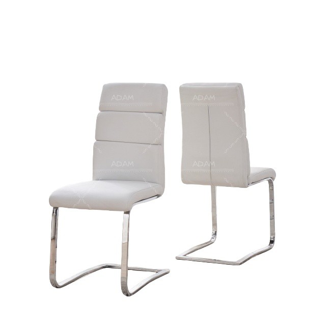 white pu dining chairs-1
